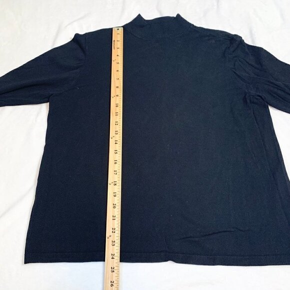 Chico's mock turtleneck lighweight long sleeve pullover sweater - Picture 9 of 9